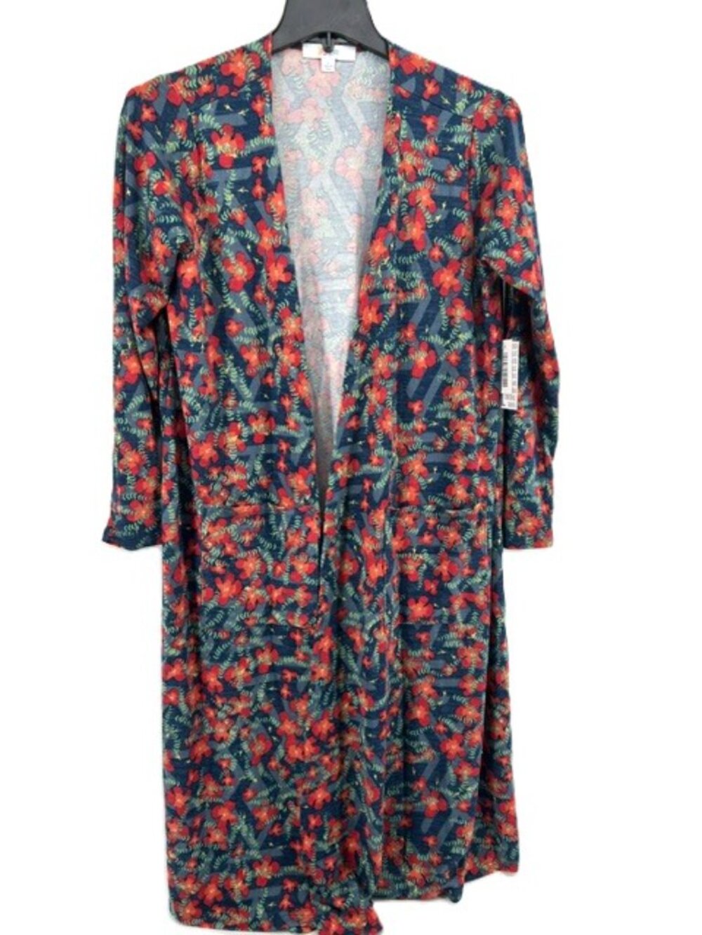 LuLaRoe Sarah Large Tight Knit Long Sleeve Cardigan Hawaiian Floral